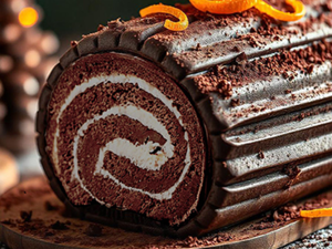 recette de bûche du pâtissier chocolatier Aurélien Trottier dédiée aux passionnés de pâtisserie