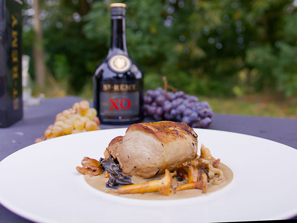 recette de filet de veau aux champignons, à la crème de brandy St-Rémy