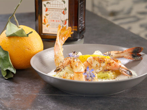 FLAMBÉED PRAWNS