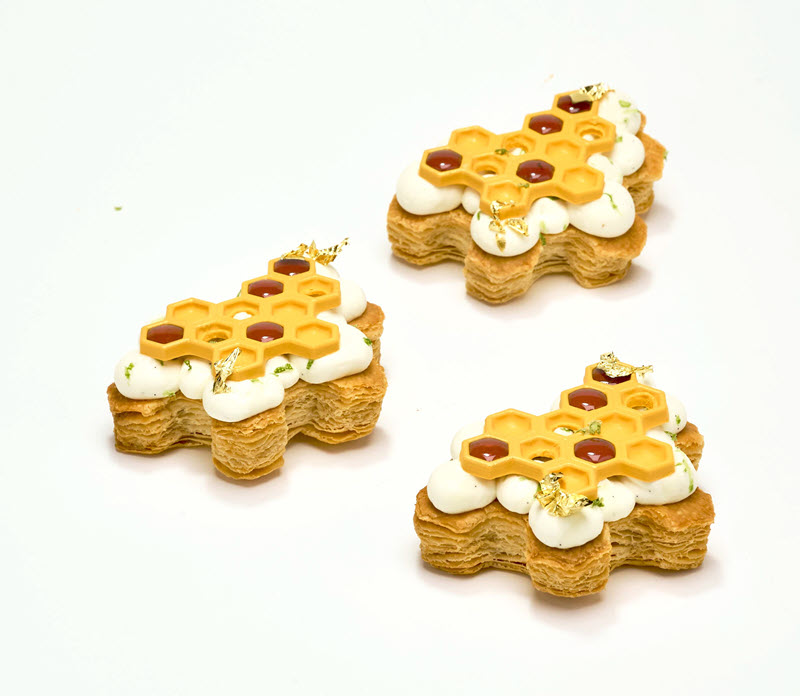 Recipe CALVADOS HONEY PUFF PASTRIES - Professionals