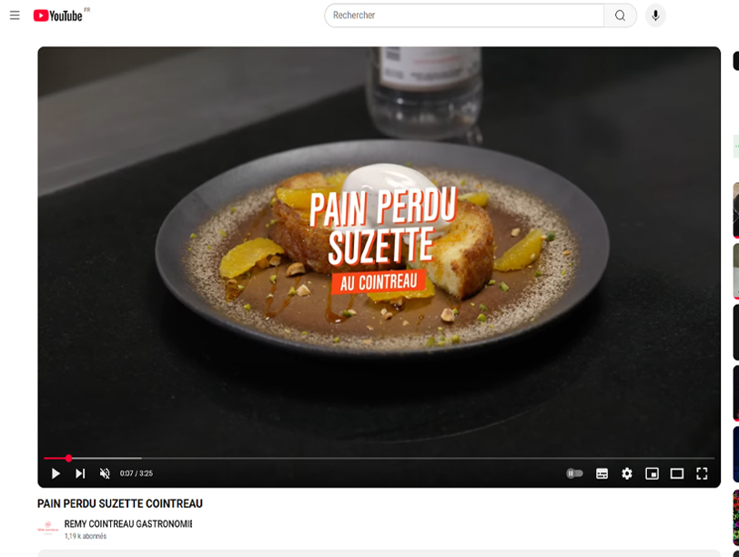 chaine YouTube REMY COINTREAU GASTRONOMIE