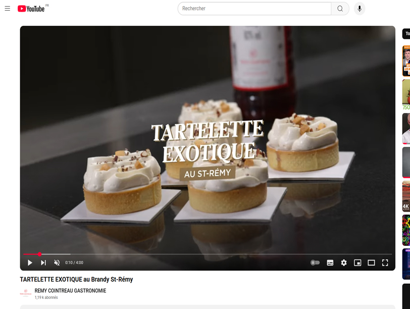 chaine YouTube REMY COINTREAU GASTRONOMIE