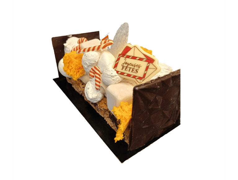 recette de bûche caramel orange pêche