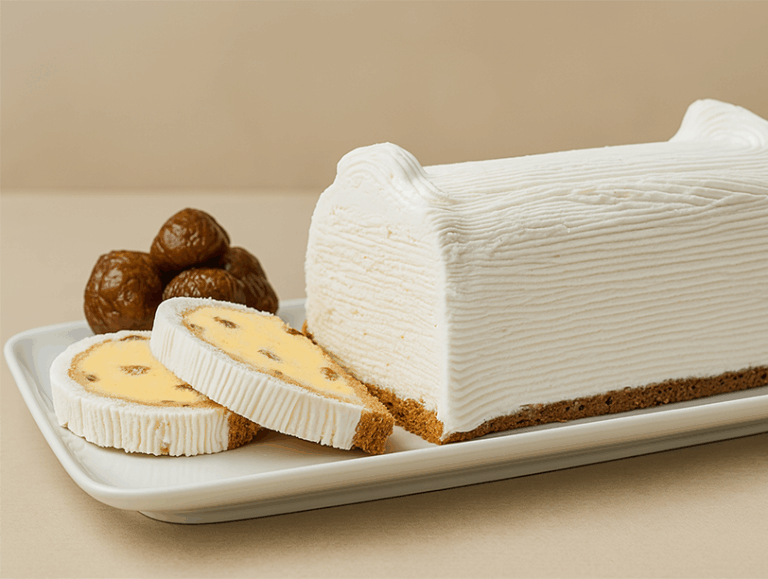 recette de bûche de noël marrons orange