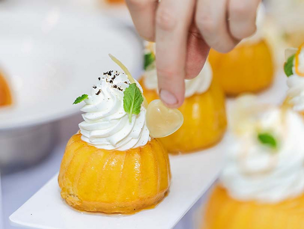 recette baba rhum pêche mangue agrumes menthe coco