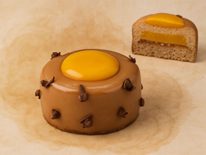 recipe for individual orange hazelnut rum dessert