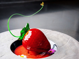 recipe for reconstituted strawberry dessert, by Romain Cornu
