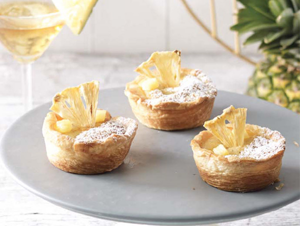recette de feuilletés individuels à l'ananas