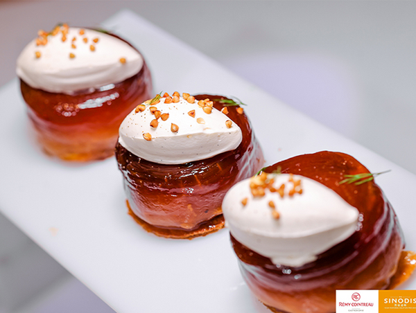 Tarte Tatin ganache montée vanille aneth