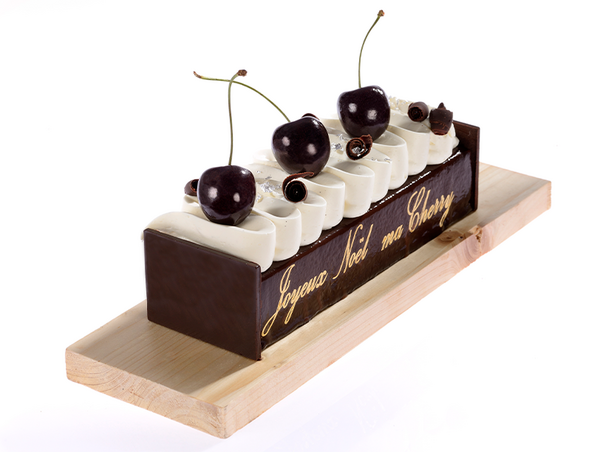 Black Forest-inspired Christmas log recipe