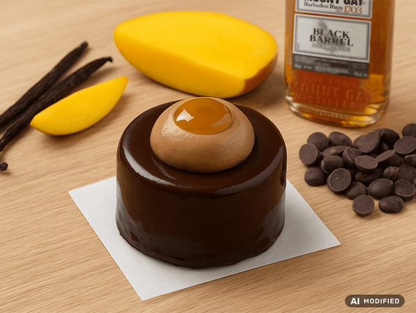 recette de dessert individuel vegan chocolat mangue