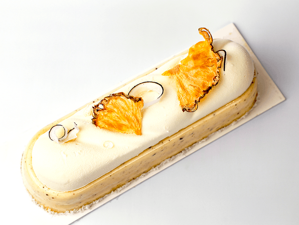 Chef's Recipe: Christmas Log / Dessert with Pineapple, Coconut, and Vanilla