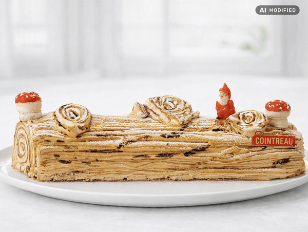 Vintage recipe for a marzipan Yule log